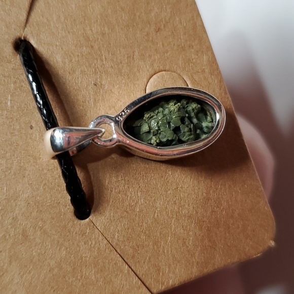 Sterling Silver Coconut Druzy Pendant - Picture 4 of 4